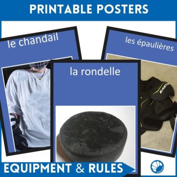 Hockey French Winter Sports Reading Comprehension activities, image 3