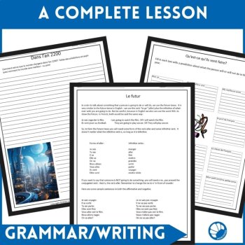 French futur simple writing activity French future tenses aller + infinitive, image 2