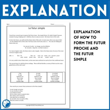 French futur simple writing activity French future tenses aller + infinitive, image 3