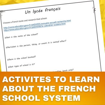 France School Culture Worksheets French Reading Activities about Le Lycée, image 2