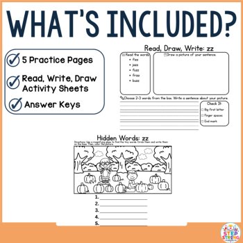 FLOSS Rule Centers | Fall Phonics Activities | FF LL SS ZZ Hidden Word Hunt SOR, image 3