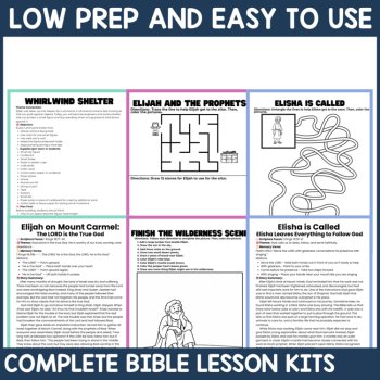 Life of Elijah Lesson and Activities Bundle| Sunday School, Kids Church, image 4