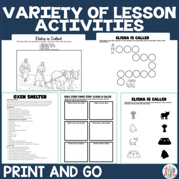 Elisha Is Called Bible Lesson Activities | Elijah and Elisha Sunday School, image 4