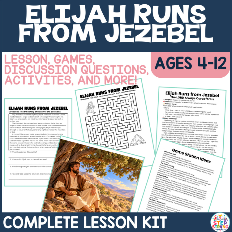 Elijah Runs from Jezebel Bible Lesson & Activities | Sunday School