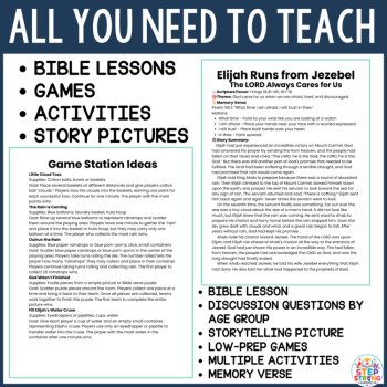 Elijah Runs from Jezebel Bible Lesson & Activities | Sunday School, image 2
