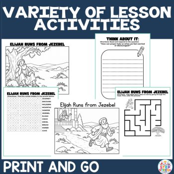 Elijah Runs from Jezebel Bible Lesson & Activities | Sunday School, image 3