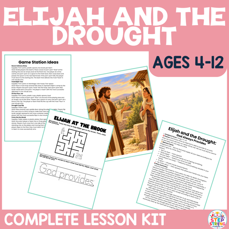 Elijah and the Drought Bible Lesson, Activities,  Bible STEM | Sunday School