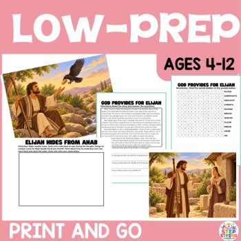 Elijah and the Drought Bible Lesson, Activities,  Bible STEM | Sunday School, image 4