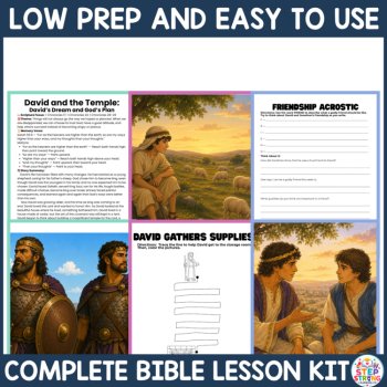 Life of David Bible Lesson and Activities Bundle| 12 Complete Lesson Kits, image 3