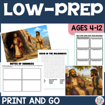 Life of David | David on the Run Bible Lesson Bundle | Sunday School Activities, image 3