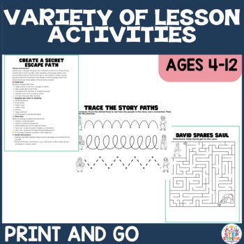 Life of David | David on the Run Bible Lesson Bundle | Sunday School Activities, image 4
