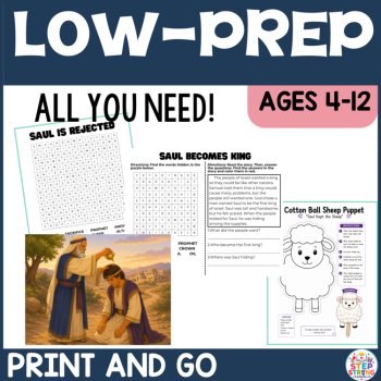 King Saul Bible Lesson Bundle | Saul Is Chosen and Saul Falls Activities, image 3