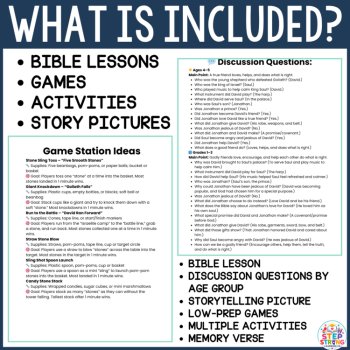 Young David Bible Lessons and Activities | David Chosen, Goliath, and Jonathan, image 3