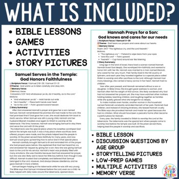 Hannah and Samuel Bible Lessons and Activities Bundle| Sunday School,Kids Church, image 2