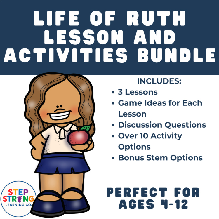 The Story of Ruth Bible Lesson and Activities Bundle| Sunday School| Kids Church