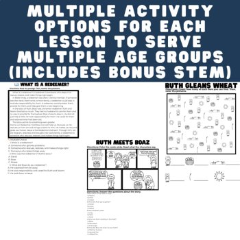 The Story of Ruth Bible Lesson and Activities Bundle| Sunday School| Kids Church, image 3