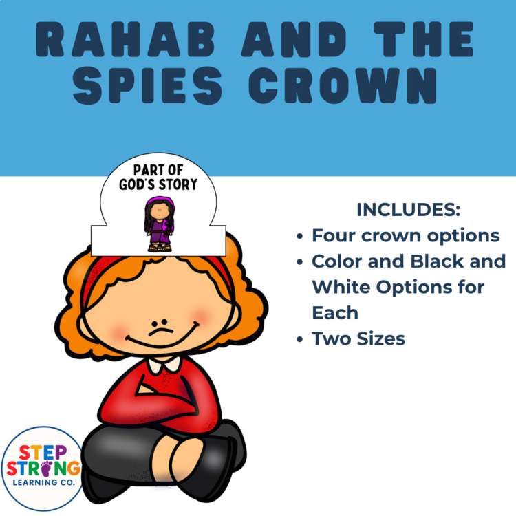 Rahab Crown Craft | Bible Story Craft for Kids | Rahab & the Scarlet Cord