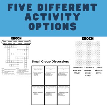 Enoch Activities for Older Kids| Bible Word Search, Crossword, Devotional, Comic, image 2
