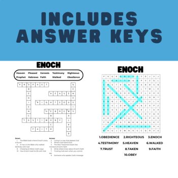 Enoch Activities for Older Kids| Bible Word Search, Crossword, Devotional, Comic, image 4