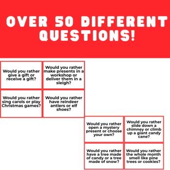 Christmas “Would You Rather?” Game | No Prep Christmas Brain Break, Party Game, image 3