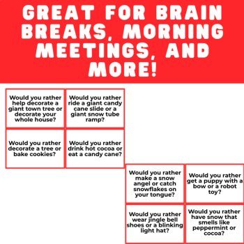 Christmas “Would You Rather?” Game | No Prep Christmas Brain Break, Party Game, image 4