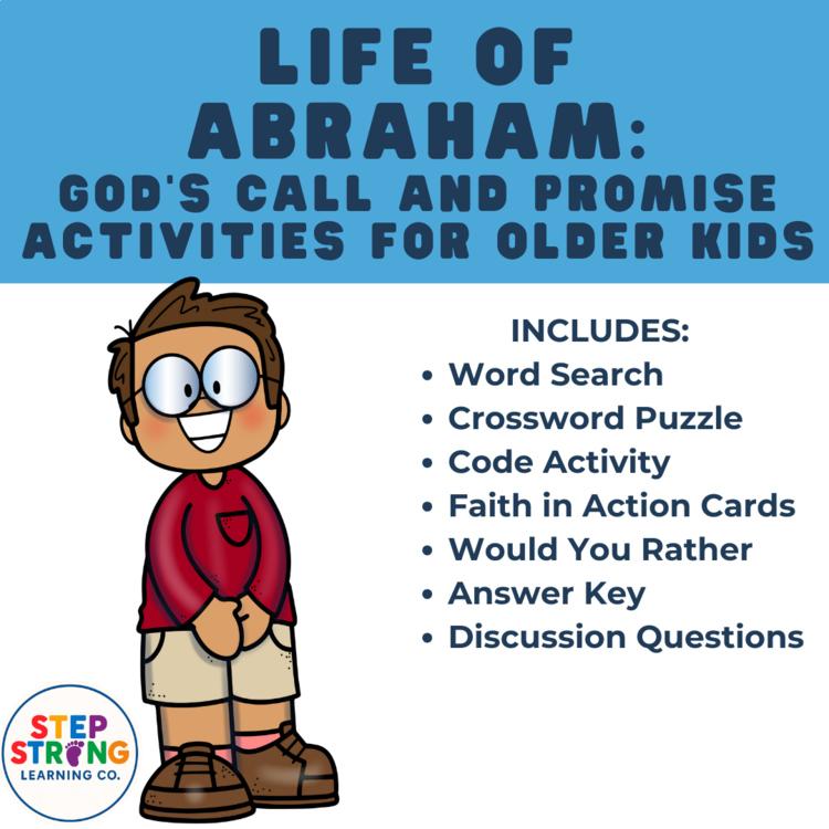 Life of Abraham: God’s Call & Promise Bible Activity Pack for Older Kids