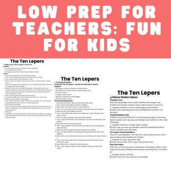 Ten Lepers Thanksgiving Bible Lesson & Activity Pack, image 4