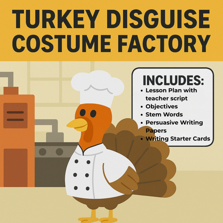 Turkey Disguise Persuasive Writing STEM Thanksgiving Lesson