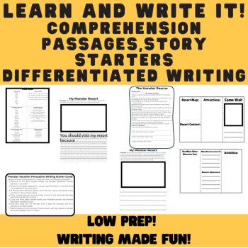 Monster Resort STEAM Project Halloween Persuasive Writing + Building Challenge, image 2