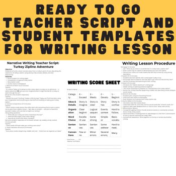 Turkey Zipline STEM, Comprehension, Narrative Writing Thanksgiving Lesson, image 2