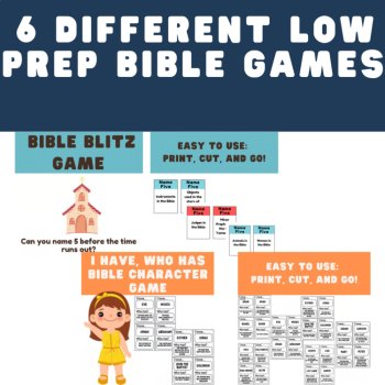 Bible Games Mega Bundle | 6 Low-Prep Bible Review & Kids' Bible Games, image 2