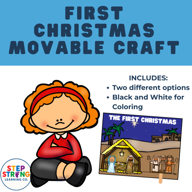 The First Christmas Movable Shepherd Craft | Nativity Christmas Bible Activity