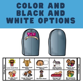 Moses and the Ten Commandments Pull-Out Book Craft, image 2