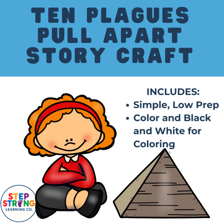 Ten Plagues Pull-Out Book Craft | Moses Bible Story Activity Sunday School