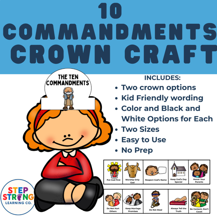 Ten Commandments Crown Craft | Bible Lesson Activity
