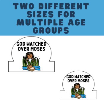 Baby Moses Crown Craft | Bible Story Activity for Sunday School, Kids Church, image 3