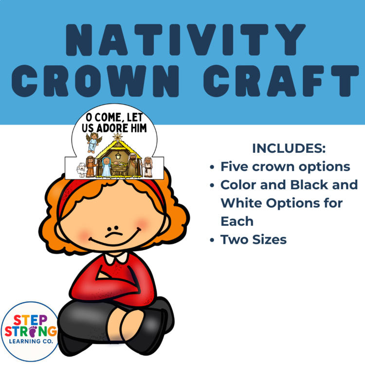 Christmas Nativity Crown Craft for Kids Church, Sunday School, and Homeschool