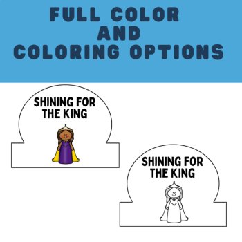 Queen Esther Bible Story Crown Craft Activity| Sunday School, Kids' Church, VBS, image 4