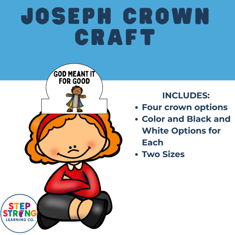 Joseph Crown Craft | Bible Story Activity for Sunday School, Homeschool, Church