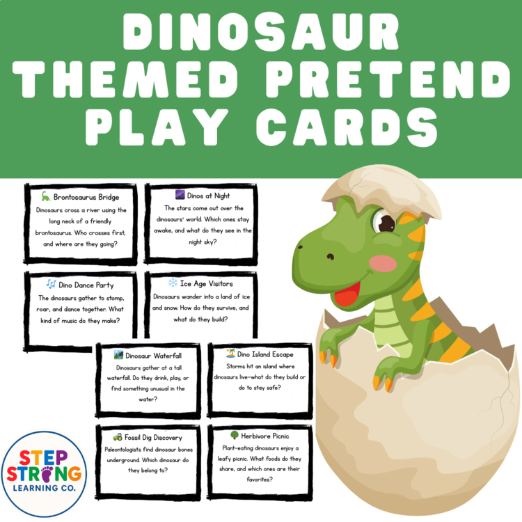 Dinosaur Pretend Play Cards| Dramatic Play| Centers