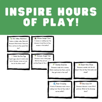 Dinosaur Pretend Play Cards| Dramatic Play| Centers, image 3