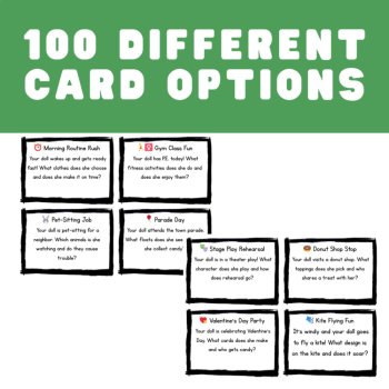Let’s Play Dolls! Pretend Play Story Cards | 100 Printable Dollhouse Prompts, image 2
