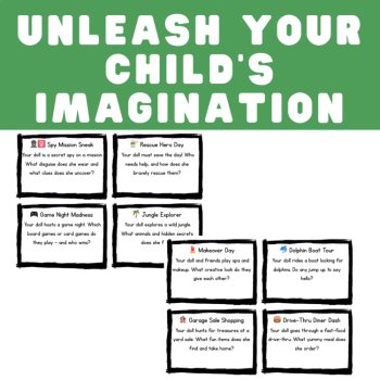 Let’s Play Dolls! Pretend Play Story Cards | 100 Printable Dollhouse Prompts, image 4