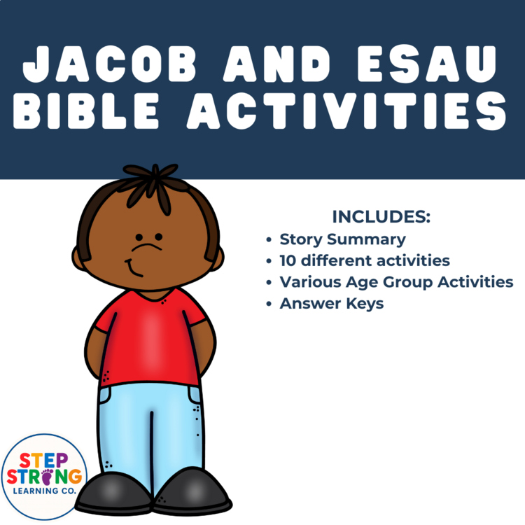Jacob and Esau Bible Activities for VBS, Sunday School, Kids' Clubs