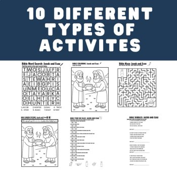 Jacob and Esau Bible Activities for VBS, Sunday School, Kids' Clubs, image 2