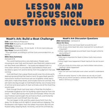 Noah’s Ark STEM Challenge –Bible Science Activity, image 3