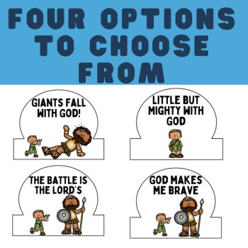 David and Goliath Bible Craft Crown – Sunday School, VBS, or Kids' Church, image 2