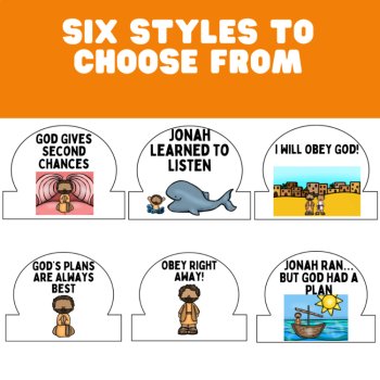 Jonah and the Whale Crown Craft for Sunday School, VBS, Kids' Church, Kids' Club, image 4