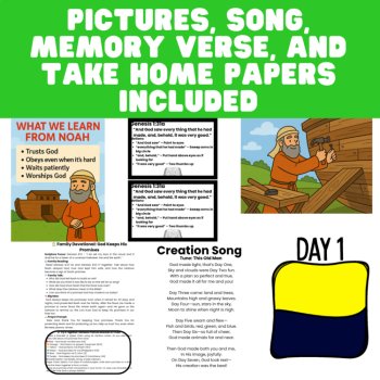 Creation & Noah’s Ark Bible Lesson Bundle | Kids Bible Curriculum for Ages 4–11, image 4