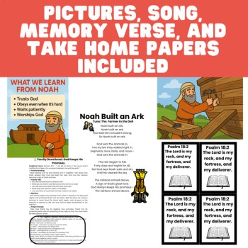 Noah’s Ark Bible Sunday School Curriculum Ages 4–11 | Crafts, Games, STEM, image 4